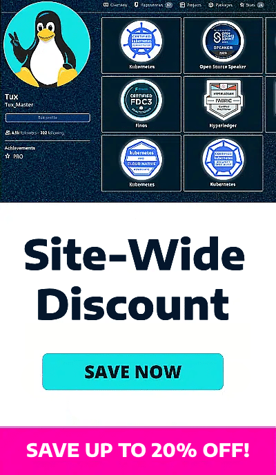 Linux 20% site wide discount